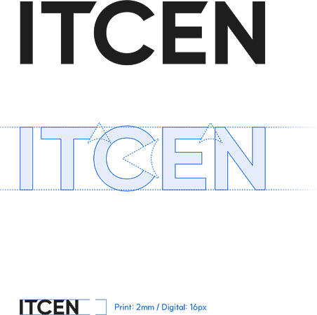 아이티센 영문 로고타이프